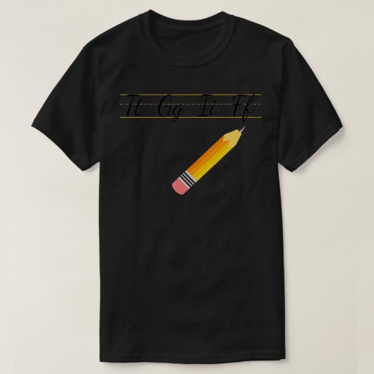 TGIF Tt Gg Ii Ff先生学生おもしろいギフトマンW Tシャツ (デザイン正面)