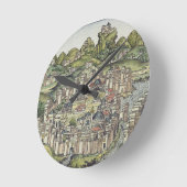 Thからのコンスタンチノープル囲まれた市の眺め、 ラウンド壁時計 (傾斜)