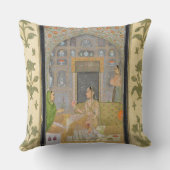 Thからの付き添い人が付いているパビリオンで、着席する女性 クッション (裏面)