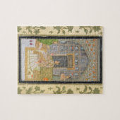 Thからの付き添い人が付いているパビリオンで、着席する女性 ジグソーパズル (横)