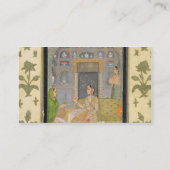 Thからの付き添い人が付いているパビリオンで、着席する女性 名刺 (裏面)