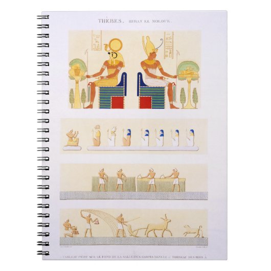 Thからの色彩の鮮やかな板そして壁画のイラストレーション ノートブック (正面)