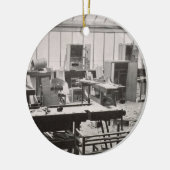 Thの研修会からの大工の研修会、 セラミックオーナメント (左)