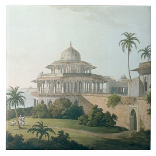 ThのAllahabadの城砦のChalees Satoon、 タイル (正面)