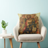 Thを渡しているキリストは聖者および天使と即位しました クッション (椅子)