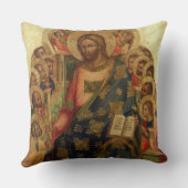 Thを渡しているキリストは聖者および天使と即位しました クッション (裏面)