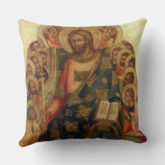 Thを渡しているキリストは聖者および天使と即位しました クッション (裏面)