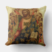 Thを渡しているキリストは聖者および天使と即位しました クッション (正面)