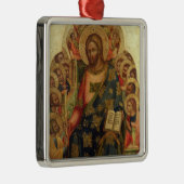 Thを渡しているキリストは聖者および天使と即位しました メタルオーナメント (右)