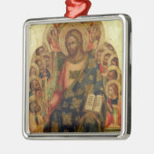 Thを渡しているキリストは聖者および天使と即位しました メタルオーナメント (左)