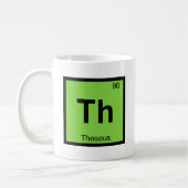 Th - テセウス ギリシャ 化学周期表 コーヒーマグカップ (左)