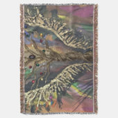 Th Divine Tree Of Life celestial wings and jewels  スローブランケット (正面縦)