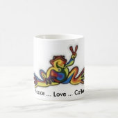 th_frogg、平和…愛…コーヒー コーヒーマグカップ (中央)