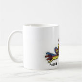 th_frogg、平和…愛…コーヒー コーヒーマグカップ (左)