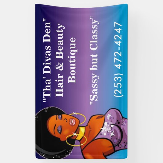 Thaの花型女性歌手の洞穴の毛及び美しいのブティックの旗 横断幕 (縦)