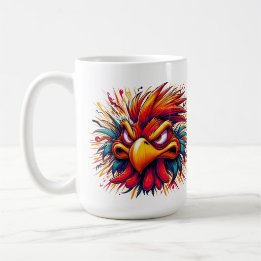 Thad the Mad Rooster Mug コーヒーマグカップ (左)