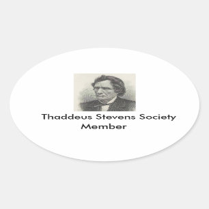 Thaddeusスティーヴンスの社会のメンバーのステッカー 楕円形シール