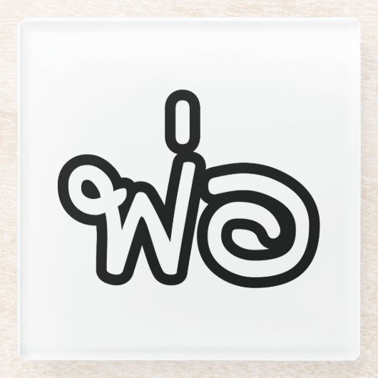 Thai Father - พ่อ / Phaw - Thai Language Script ガラスコースター (正面)