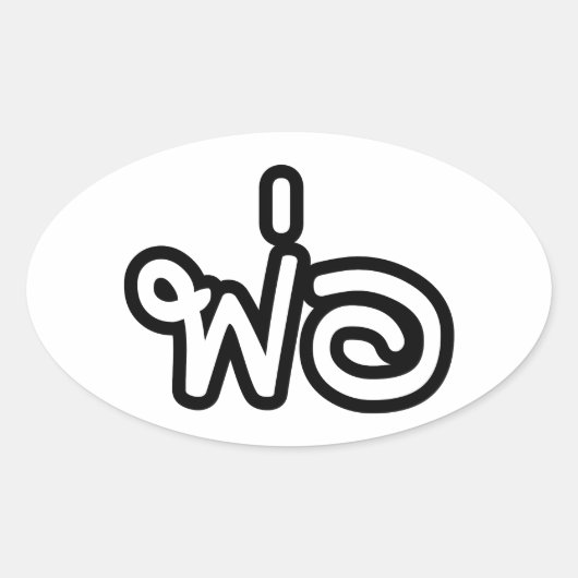 Thai Father - พ่อ / Phaw - Thai Language Script 楕円形シール (正面)