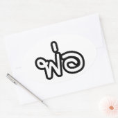 Thai Father - พ่อ / Phaw - Thai Language Script 楕円形シール (封筒)