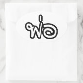 Thai Father - พ่อ / Phaw - Thai Language Script 楕円形シール (バッグ)