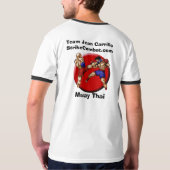 thai_kick_logo、チームジーンCarrillowww.StrikeCom… Tシャツ (裏面)