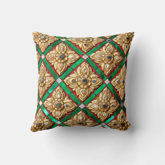 Thai pattern inside wall of Thai templethailand, a クッション (裏面)