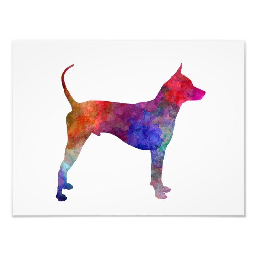 Thai Ridgeback Dog in watercolor フォトプリント (正面)