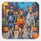 Thai Ridgeback Trick-or-Treating Halloween Costume スクエアシール (正面)