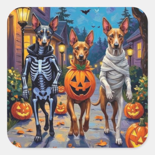 Thai Ridgeback Trick-or-Treating Halloween Costume スクエアシール (正面)