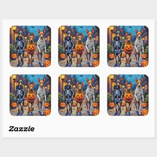 Thai Ridgeback Trick-or-Treating Halloween Costume スクエアシール (シート)