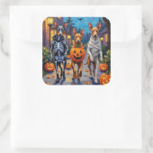 Thai Ridgeback Trick-or-Treating Halloween Costume スクエアシール (バッグ)