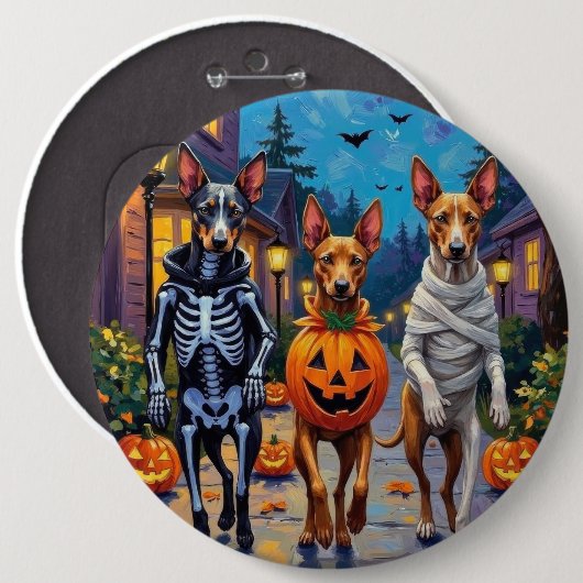 Thai Ridgeback Trick-or-Treating Halloween Costume 缶バッジ (正面&裏面)