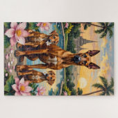 Thai Ridgeback Tropical Lotus Art ジグソーパズル (横)