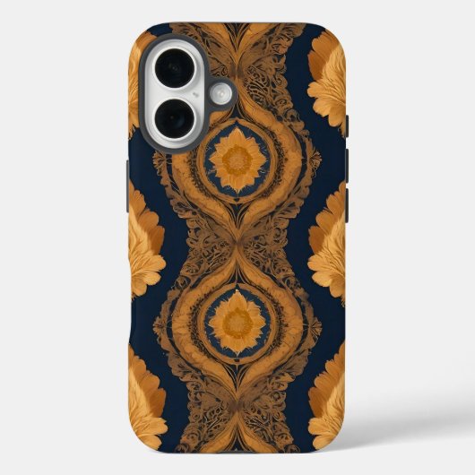 Thai Silk inspired Pattern in Gold Case-Mate iPhoneケース (裏面)