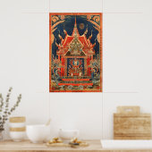 Thai Temple Art Poster Mythical Creatures ポスター (キッチン)