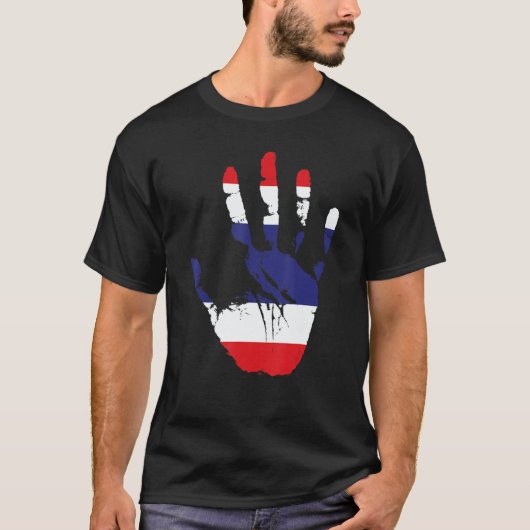 Thailand Flag Hand Tシャツ (正面)