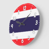 Thailand Flag Wall Clock – Wall Clocks for Kitchen ラージ壁時計 (傾斜)