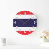 Thailand Flag Wall Clock – Wall Clocks for Kitchen ラージ壁時計 (ホーム)