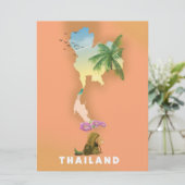 Thailand illustrated map 招待状 (スタンド正面)