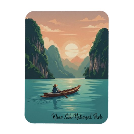  Thailand Khao Sok National Park Travel マグネット (縦)