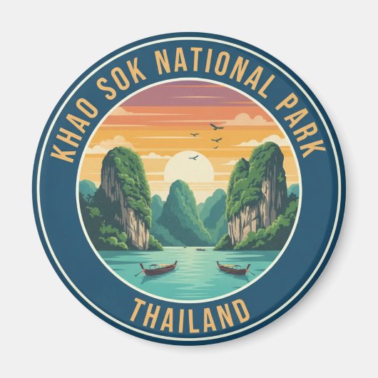  Thailand Khao Sok National Park Travel マグネット (正面)