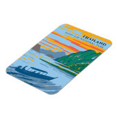 Thailand Khao Sok National Park Travel Art Deco マグネット (左側)