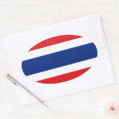 Thailand Oval Flag Sticker 楕円形シール (封筒)
