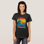 Thailand Retro Throwback Surf & Thai Beach Souveni Tシャツ (正面フル)