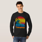 Thailand Retro Throwback Surf & Thai Beach Souveni Tシャツ (正面フル)