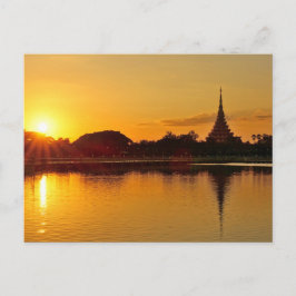 Thailand - sunset in Khon Kaen ポストカード