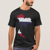 Thailand Thai Flag Map Silhouette Travel Vacation  Tシャツ (正面)