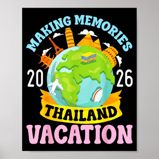 Thailand Vacation 2026 Travel Making Memories Fami ポスター (正面)