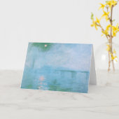Thames (Claude Monet)グリーティングカードの霧 カード (黄色い花)